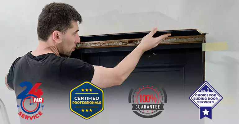 Wood Door Crack and Hole Repair in North Miami